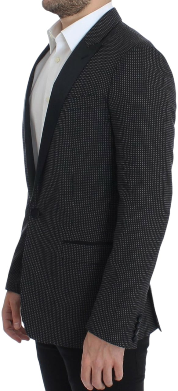 Dolce & Gabbana Black wool slim MARTINI blazer Zwart