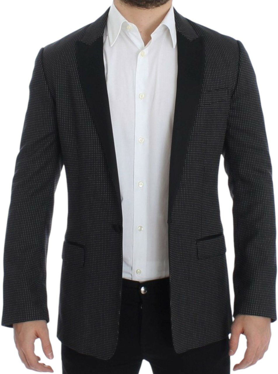 Dolce & Gabbana Black wool slim MARTINI blazer Zwart
