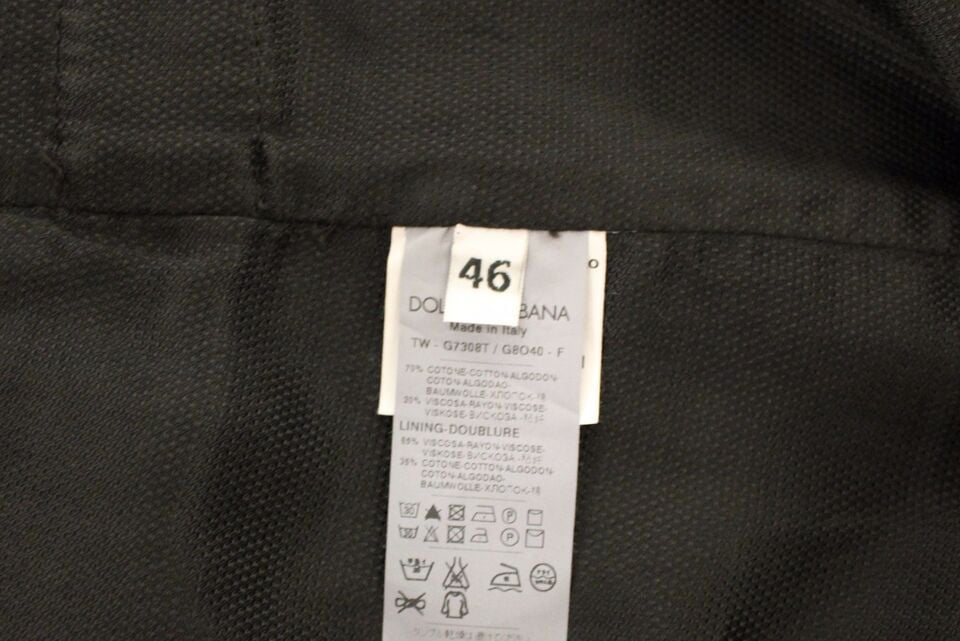 Dolce & Gabbana Black Cotton Viscose Dress Vest Blazer Zwart