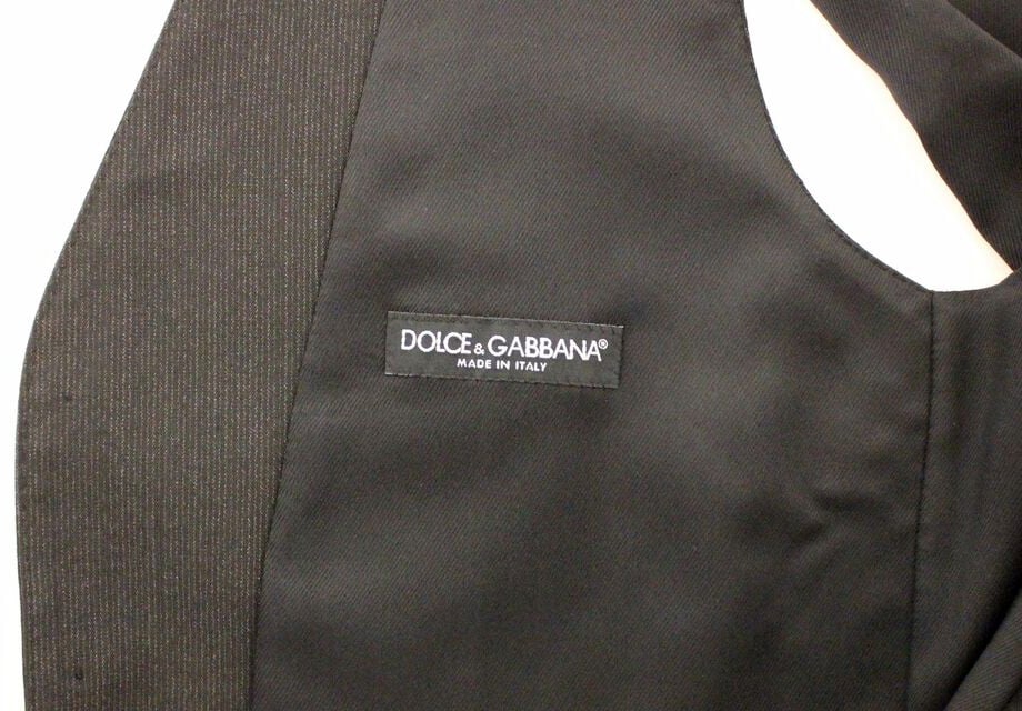 Dolce & Gabbana Gray Wool Stretch Dress Vest Blazer Grijs
