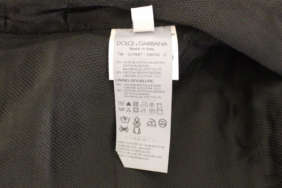 Dolce & Gabbana Black Cotton Blend Dress Vest Gilet Zwart