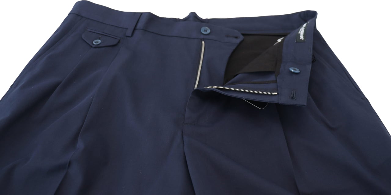 Dolce & Gabbana Blue Chinos Cotton Stretch Casual Shorts Blauw