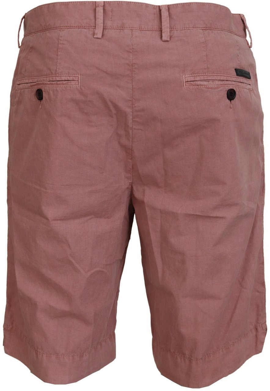 Dolce & Gabbana Pink Chinos Cotton Casual Mens Shorts Roze