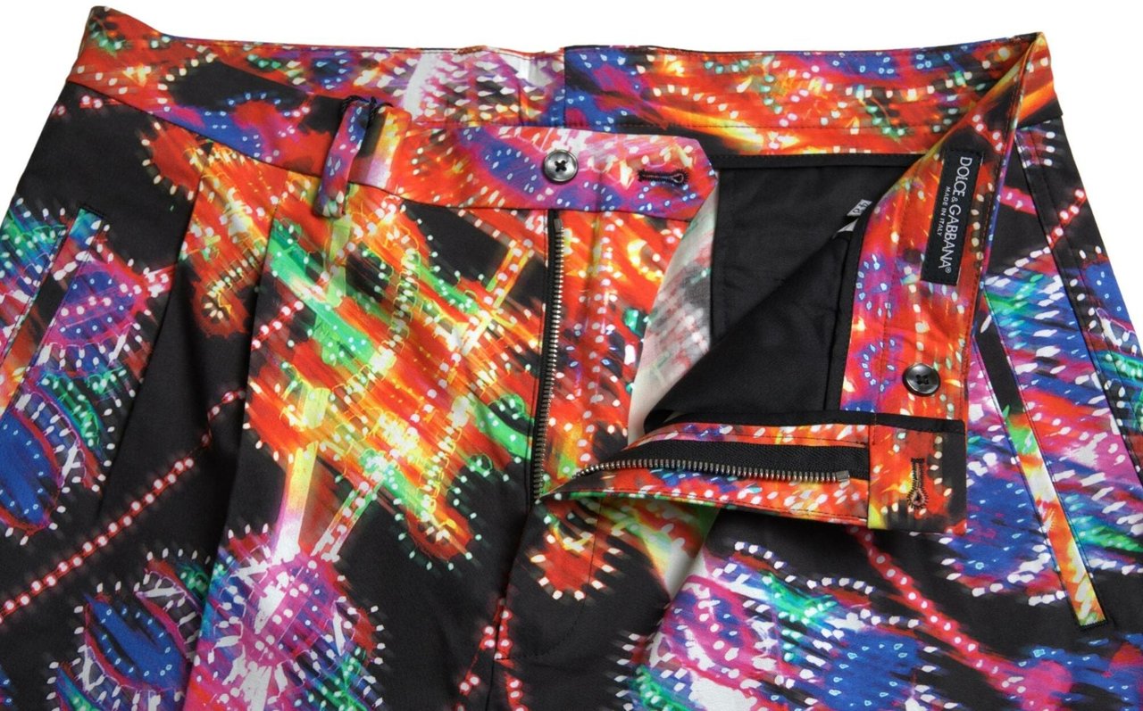 Dolce & Gabbana Multicolor Printed Cotton Men Bermuda Shorts Divers