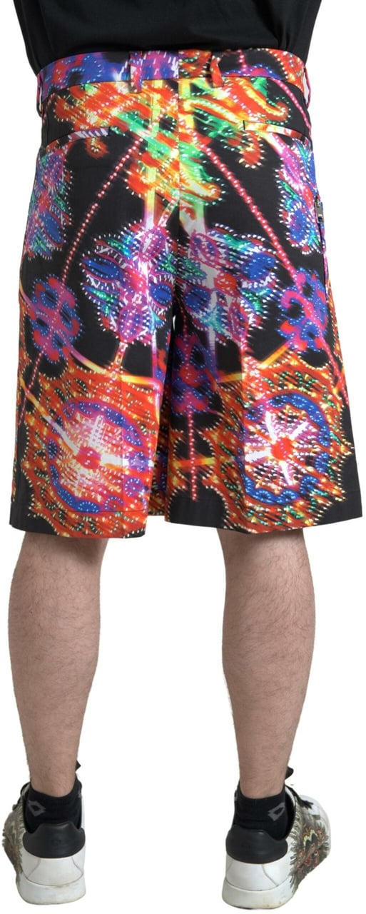 Dolce & Gabbana Multicolor Printed Cotton Men Bermuda Shorts Divers