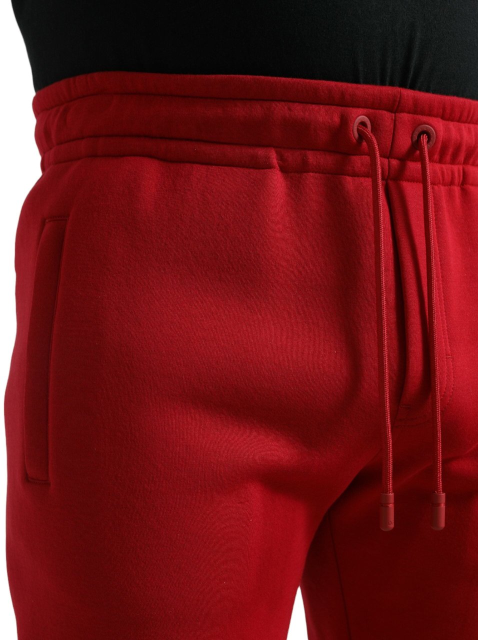 Dolce & Gabbana Red Cotton Blend Skinny Jogger Pants Rood