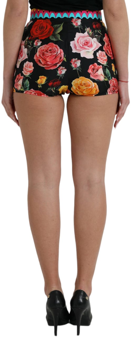 Dolce & Gabbana Multicolor Floral Polka Dot Hot Pants Shorts Divers