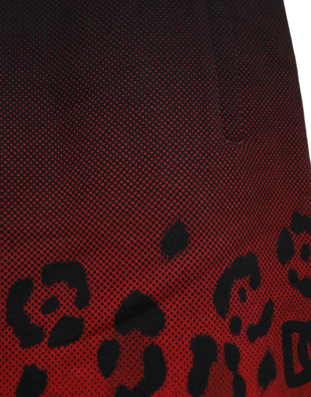 Dolce & Gabbana Red Leopard Print Cotton Bermuda Shorts Zwart
