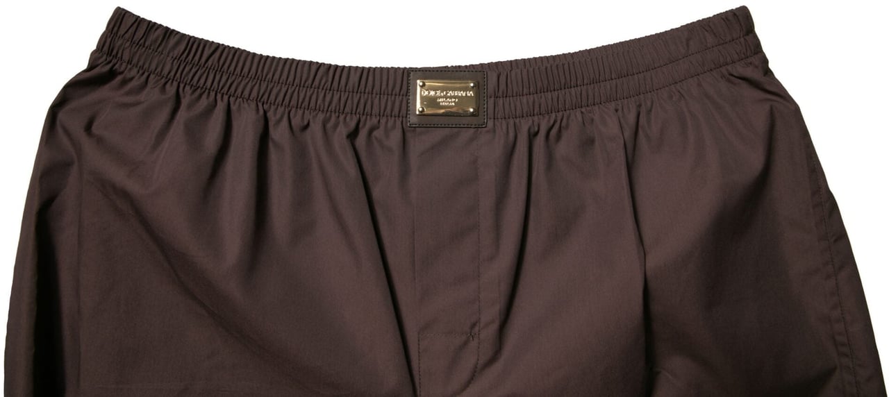 Dolce & Gabbana Brown Cotton Blend Men Mid Waist Shorts Bruin