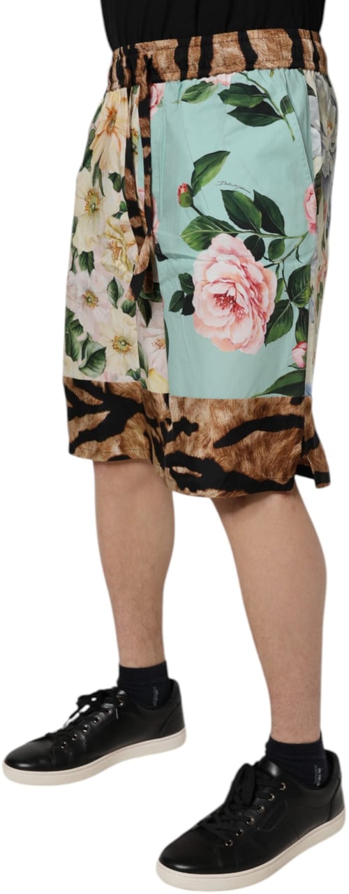 Dolce & Gabbana Multicolor Floral Print Men Bermuda Shorts Divers