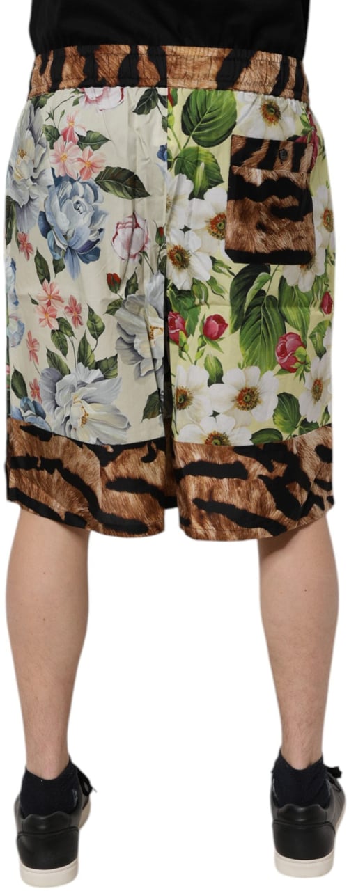 Dolce & Gabbana Multicolor Floral Print Men Bermuda Shorts Divers