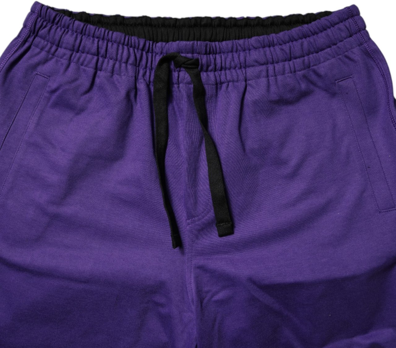 Dolce & Gabbana Purple Cotton Men Bermuda Sweatshorts Shorts Paars