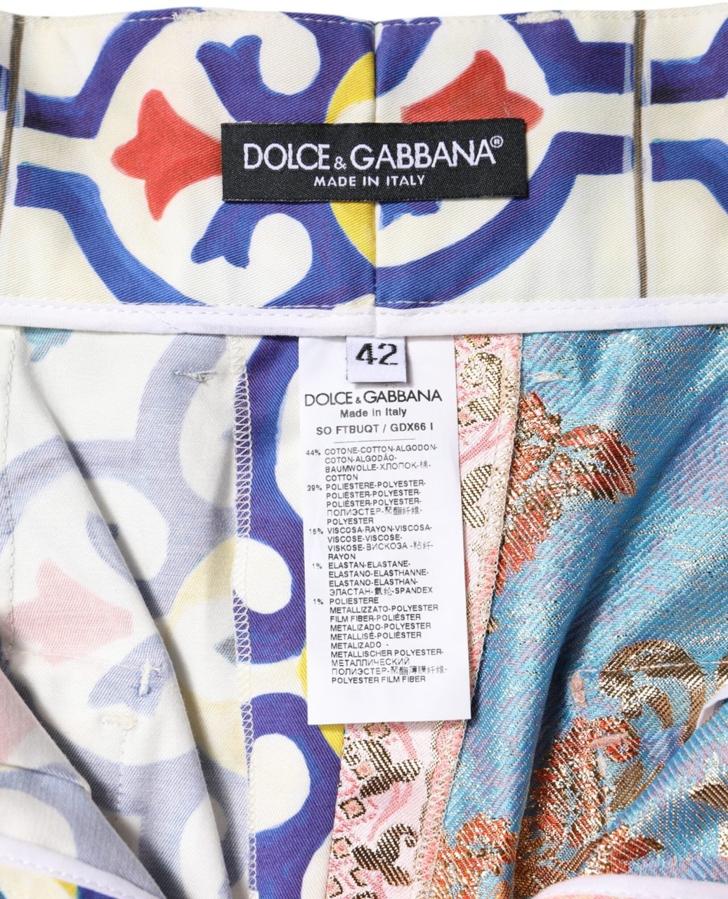 Dolce & Gabbana Multicolor High Waist Women Hot Pants Shorts Divers