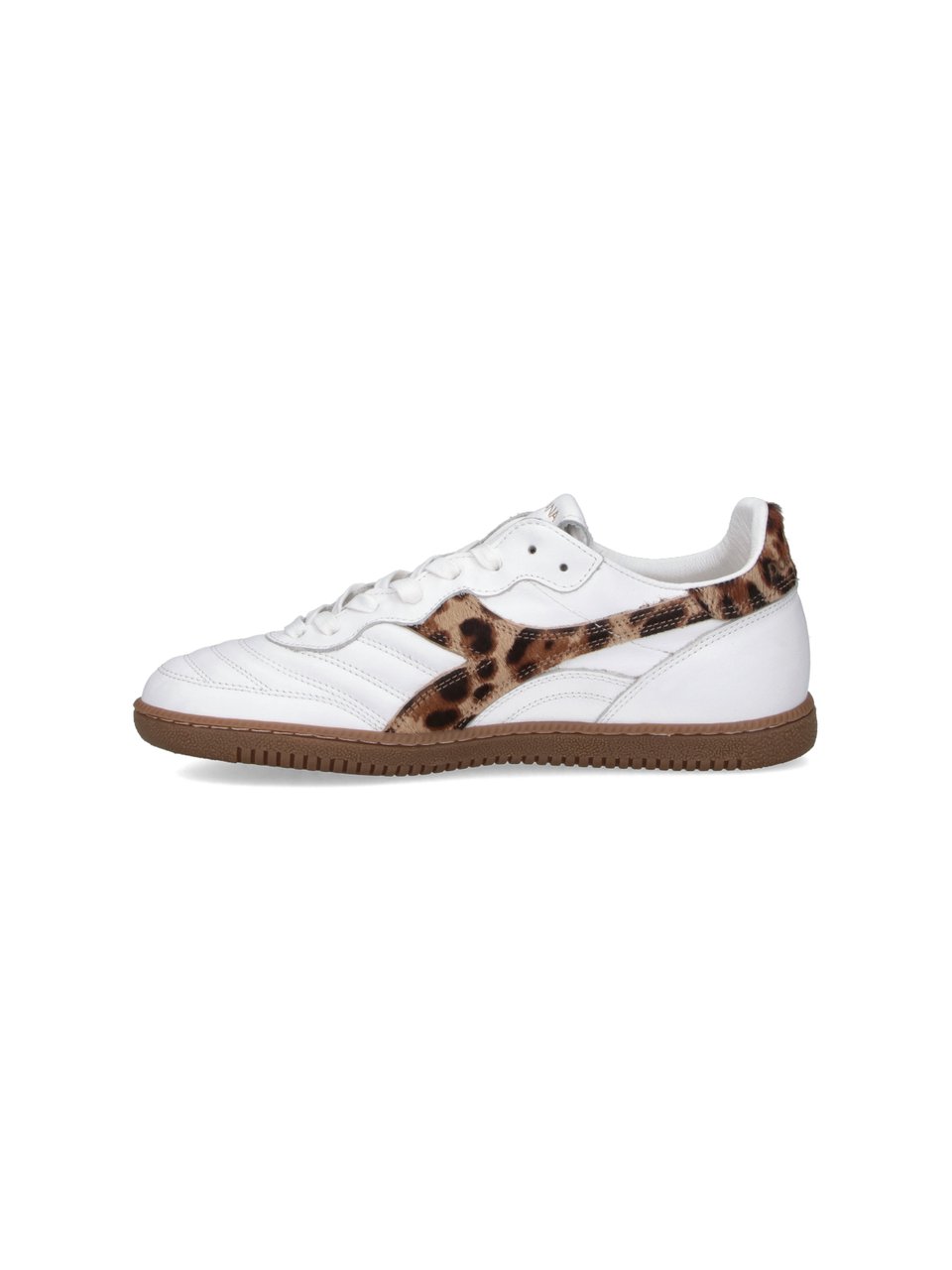 Dolce & Gabbana Leopard Print Detailed Sneakers with Smooth Leather Finish Wit
