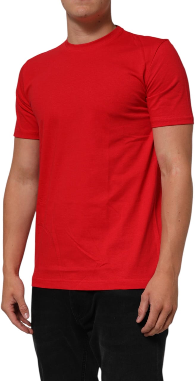 Dolce & Gabbana Red Goodluck 2023 Cotton Crew Neck T-shirt Zwart