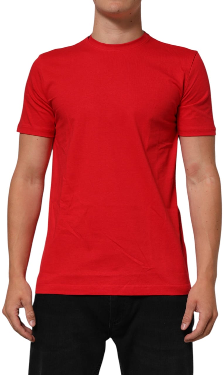 Dolce & Gabbana Red Goodluck 2023 Cotton Crew Neck T-shirt Zwart