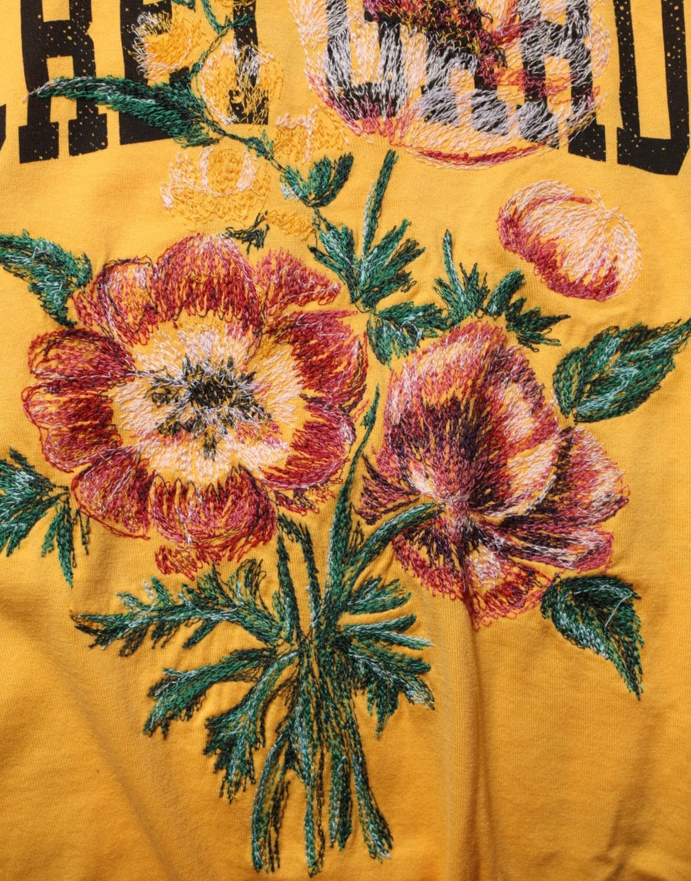 Dolce & Gabbana Yellow Secret Graden Floral Cotton CrewNeck T-shirt Geel