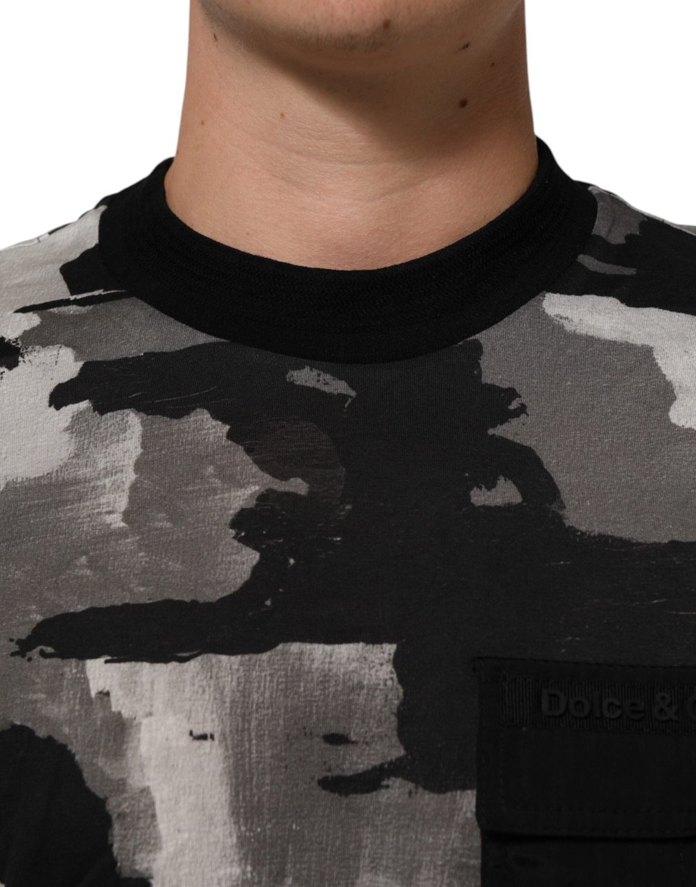 Dolce & Gabbana Multicolor Camouflage Men Short Sleeves T-shirt Divers