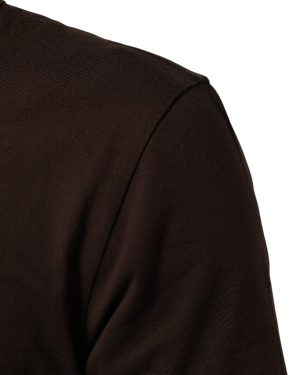 Dolce & Gabbana Brown Coin Laurel Print Men Crew Neck T-shirt Bruin