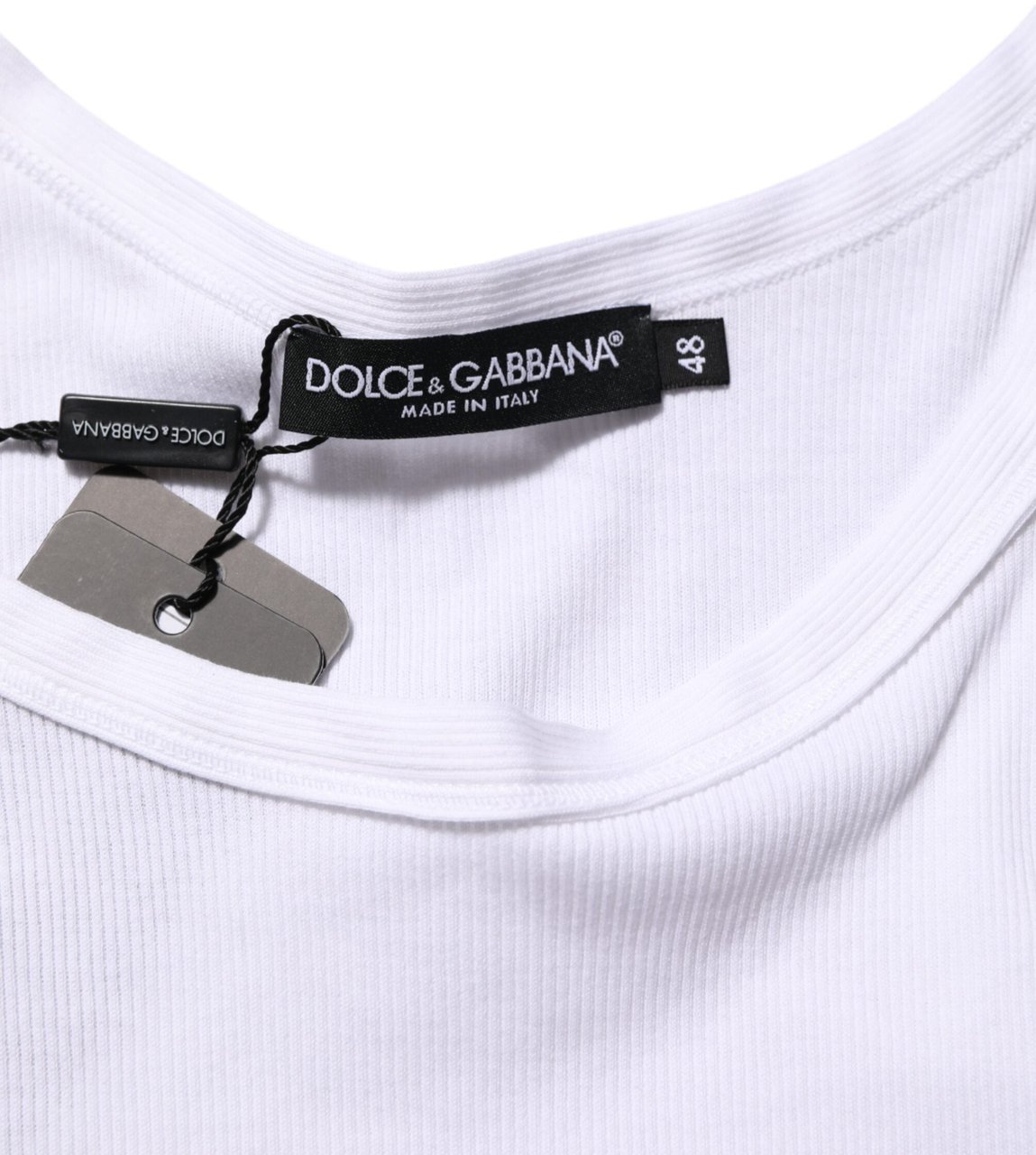 Dolce & Gabbana White Sleeveless Round Neck Tank Top T-shirt Wit