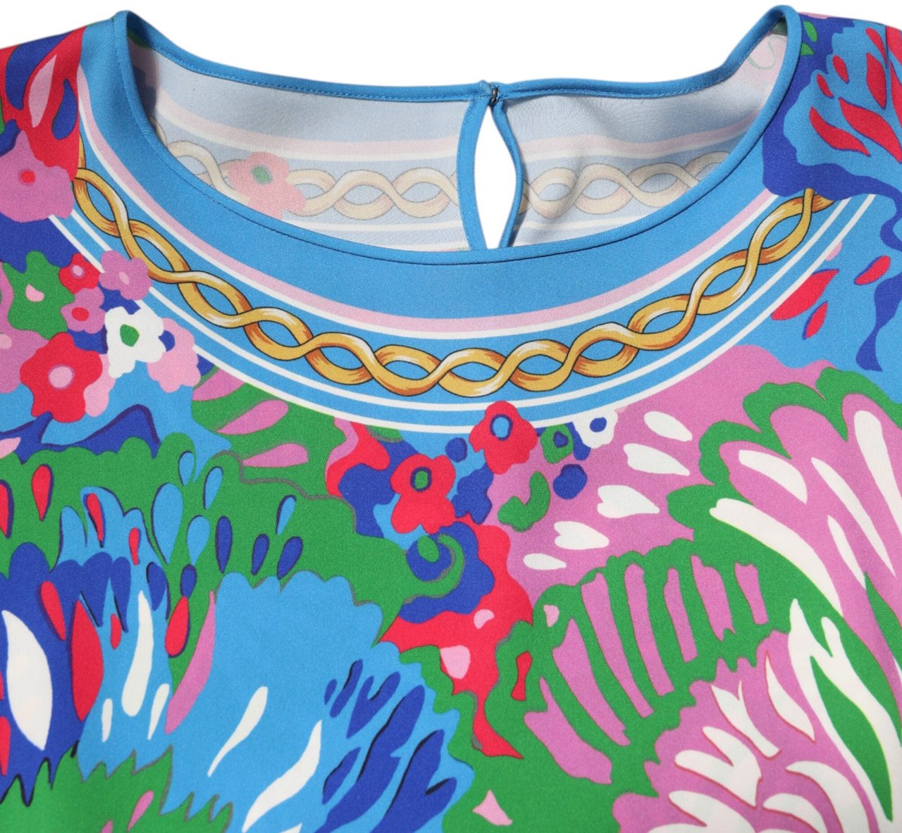 Dolce & Gabbana Multicolor Floral Printed Tunic Blouse Top Divers