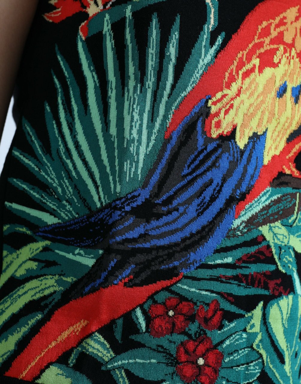 Dolce & Gabbana Black Jungle Crew Neck Sleeveless Tank Top Zwart