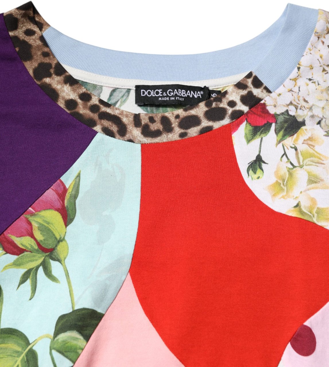 Dolce & Gabbana Multicolor Patchwork Cotton Silk Blouse Top Divers