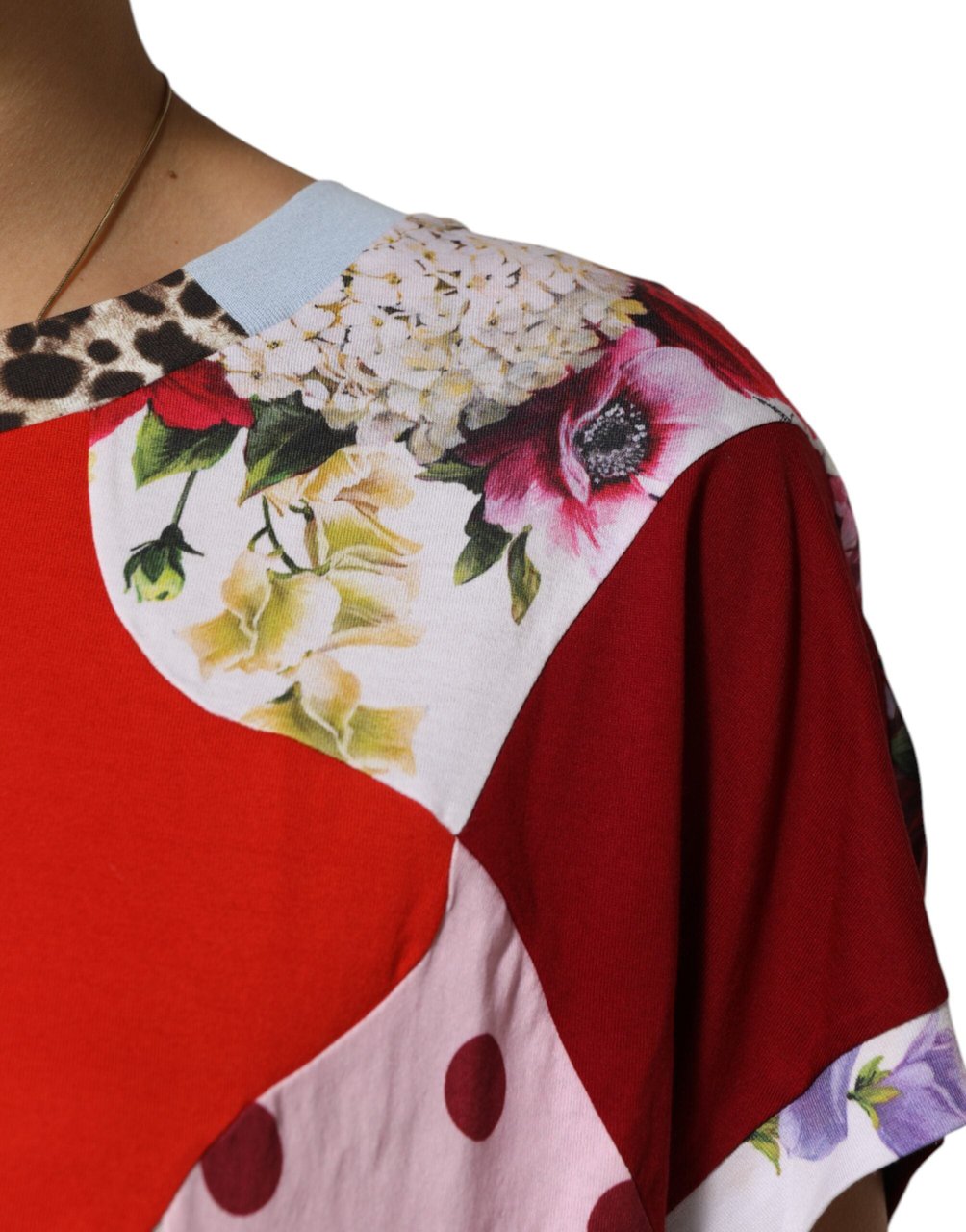 Dolce & Gabbana Multicolor Patchwork Cotton Silk Blouse Top Divers