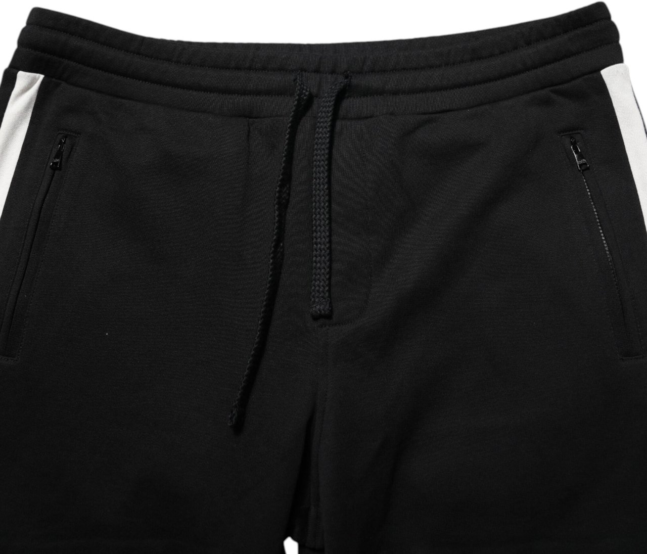 Dolce & Gabbana Black Cotton Jogger Sweatpants Trouser Pants Zwart