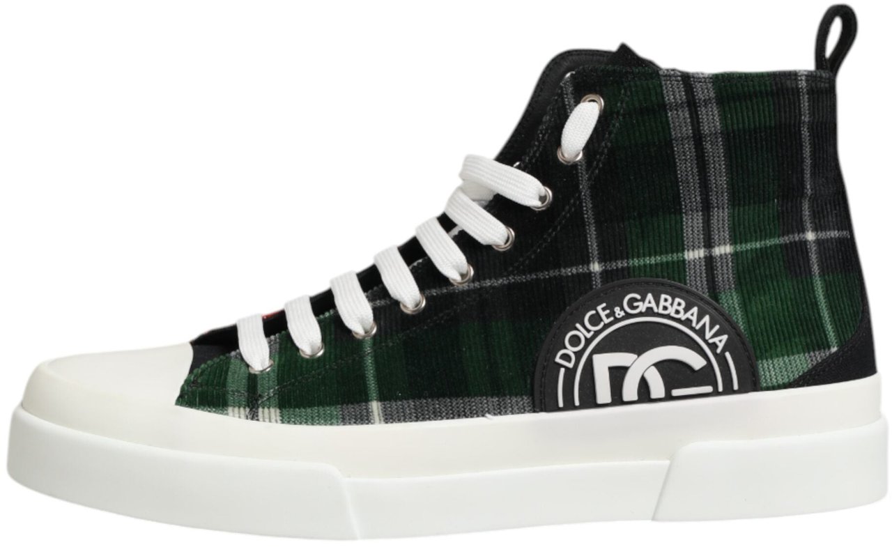 Dolce & Gabbana Multicolor Cotton High Top Men Sneakers Shoes Divers