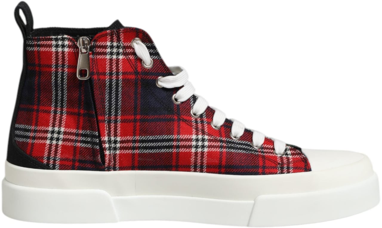 Dolce & Gabbana Multicolor Cotton High Top Men Sneakers Shoes Divers
