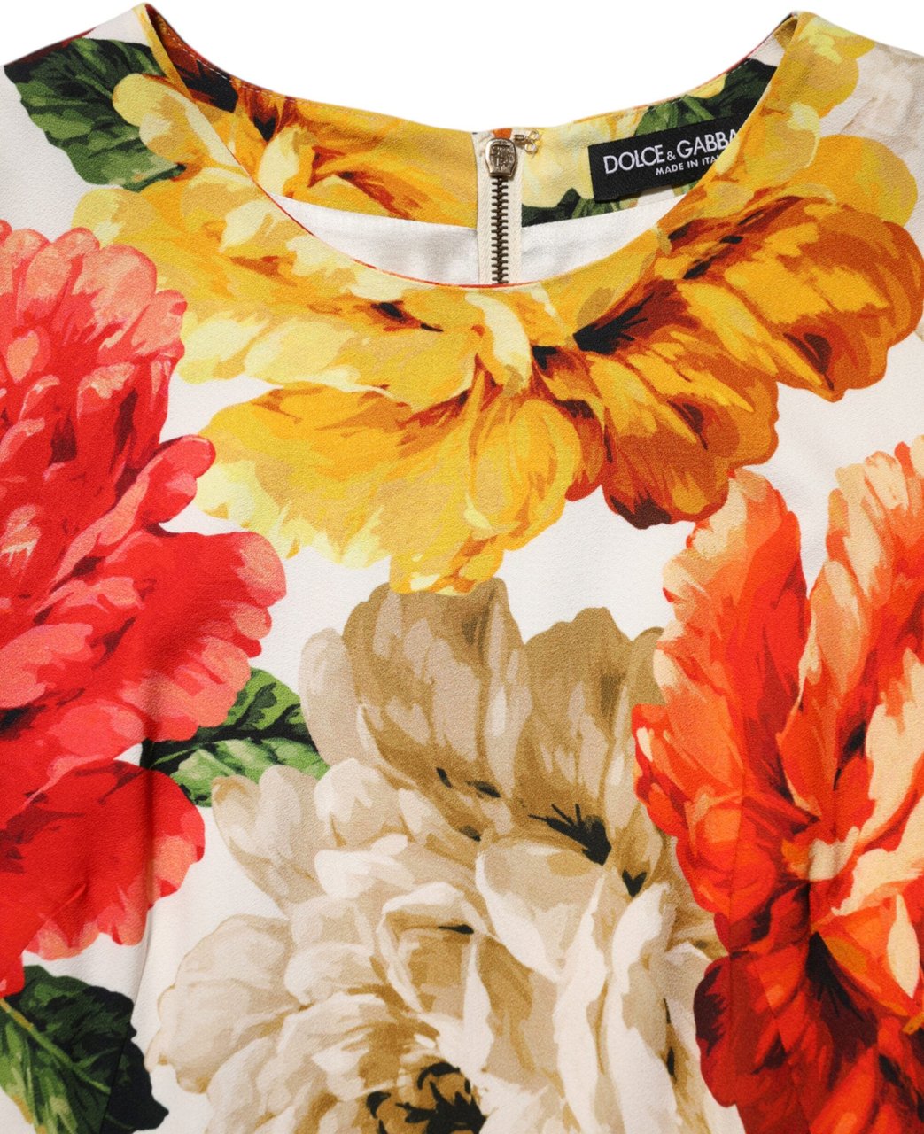 Dolce & Gabbana Multicolor Floral Print Viscose Sheath Dress Divers