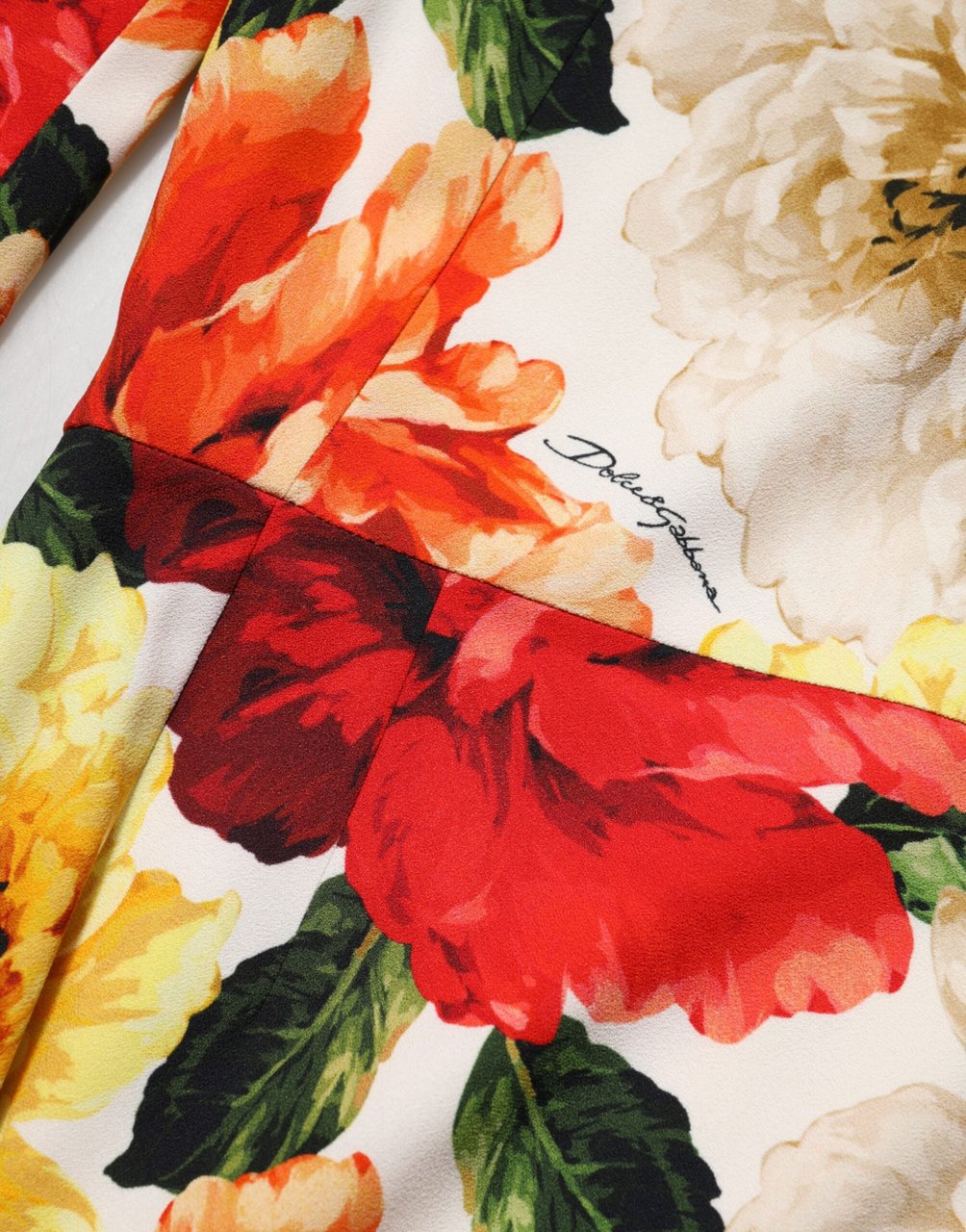 Dolce & Gabbana Multicolor Floral Print Viscose Sheath Dress Divers