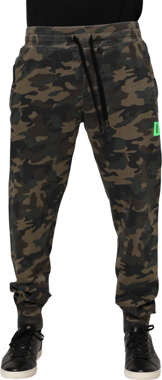 Dolce & Gabbana Multicolor Camouflage Cotton Men Jogger Pants Divers