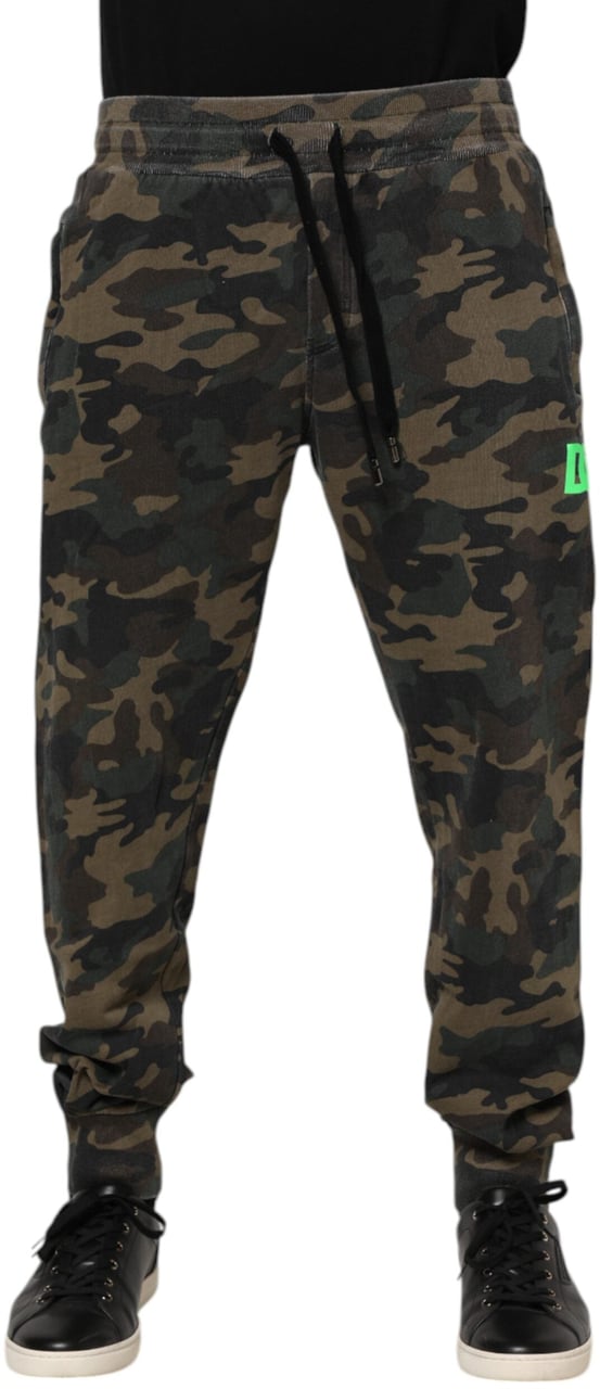 Dolce & Gabbana Multicolor Camouflage Cotton Men Jogger Pants Divers