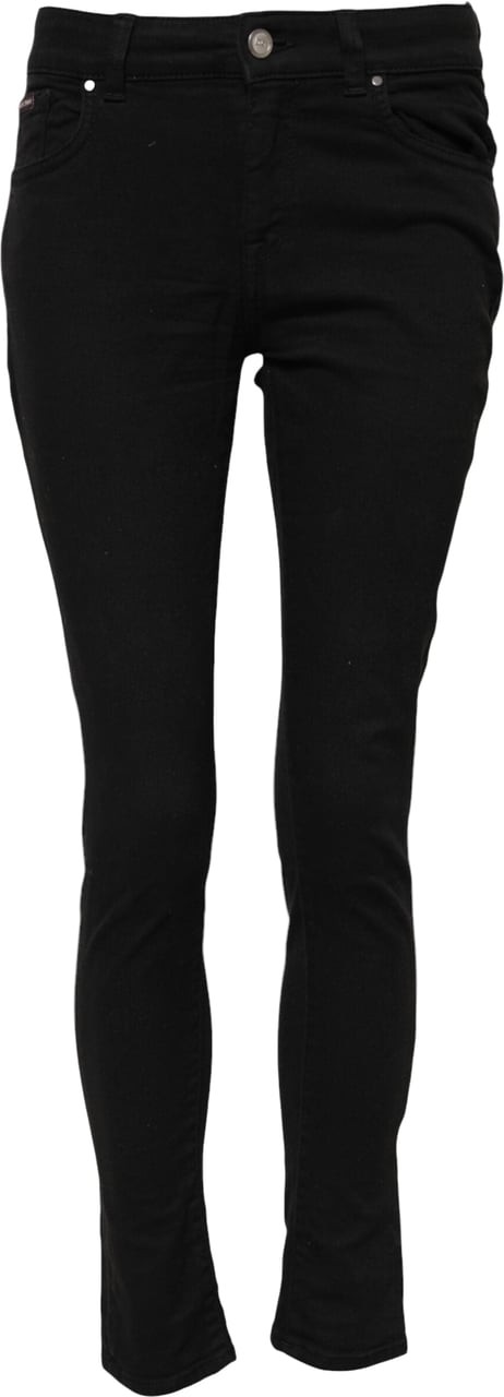 Dolce & Gabbana Black Skinny Cotton Mid Waisted Denim Jeans Zwart