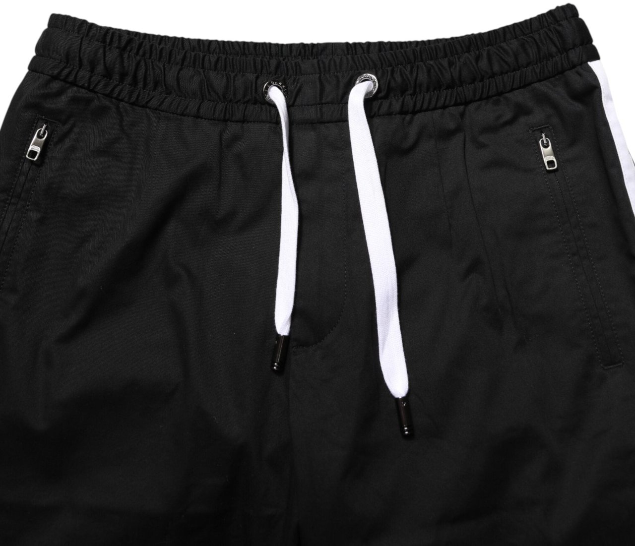 Dolce & Gabbana Black Cotton Stretch Men Bermuda Shorts Zwart