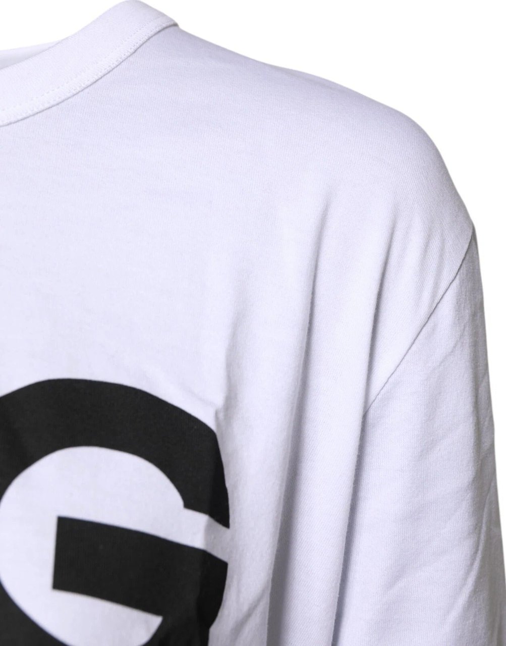 Dolce & Gabbana White Graphic Print Cotton Crew Neck T-shirt Wit