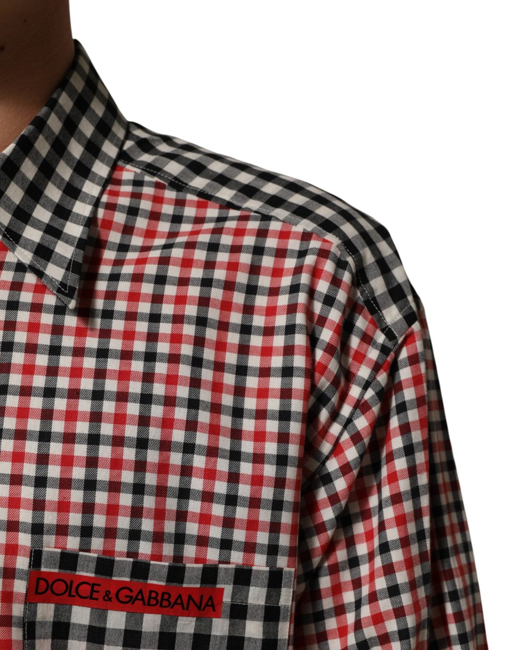 Dolce & Gabbana Multicolor Cotton Collared Checkered Shirt Divers