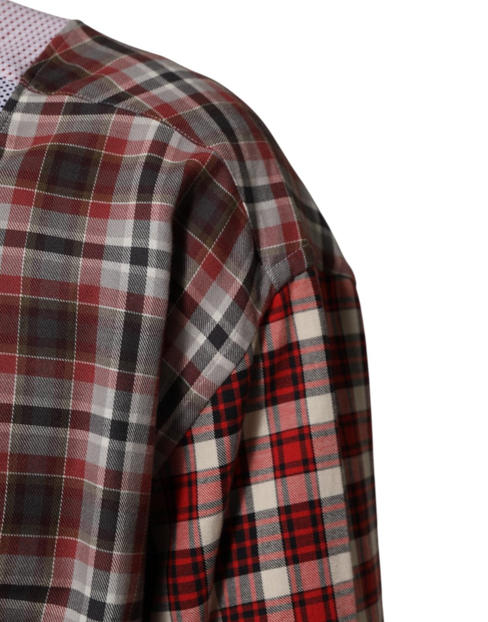 Dolce & Gabbana Multicolor Cotton Collared Checkered Shirt Divers