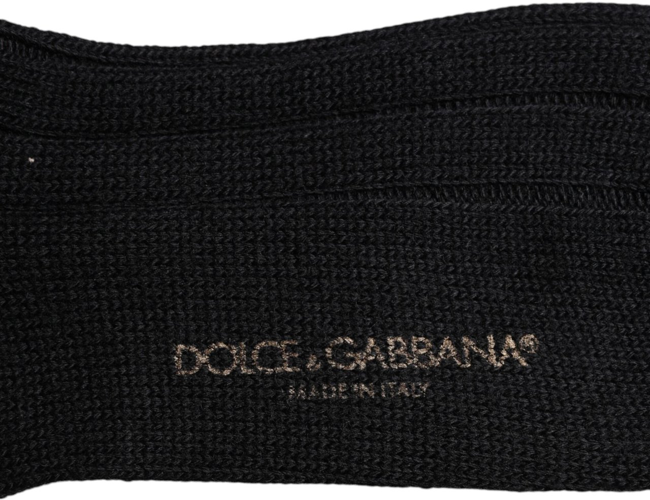 Dolce & Gabbana Black DG Logo Print Over The Calf Socks Zwart