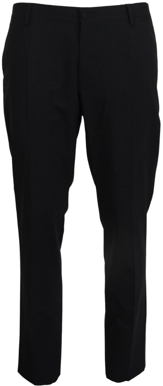 Dolce & Gabbana Gray Wool Stretch Dress Formal Slim Fit Pant Grijs