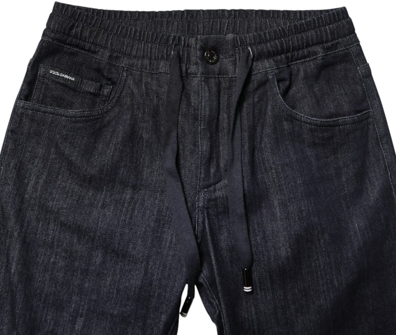 Dolce & Gabbana Black Cotton Stretch Skinny Denim Men Jeans Zwart