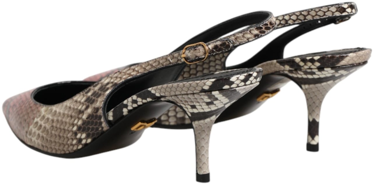 Dolce & Gabbana Multicolor Leather Heels Slingback Shoes Divers