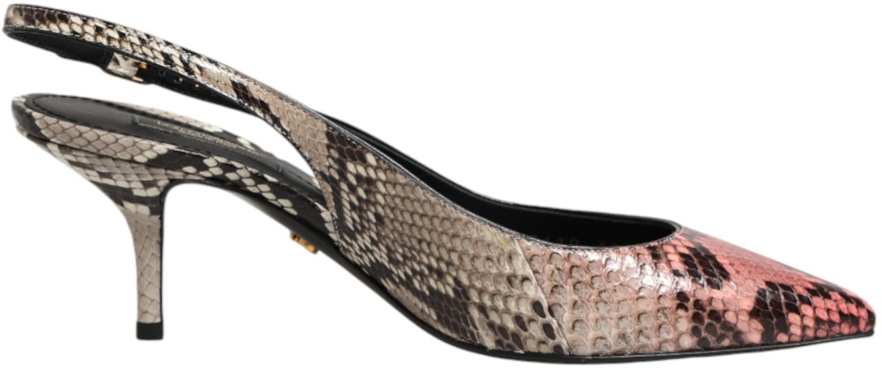 Dolce & Gabbana Multicolor Leather Heels Slingback Shoes Divers