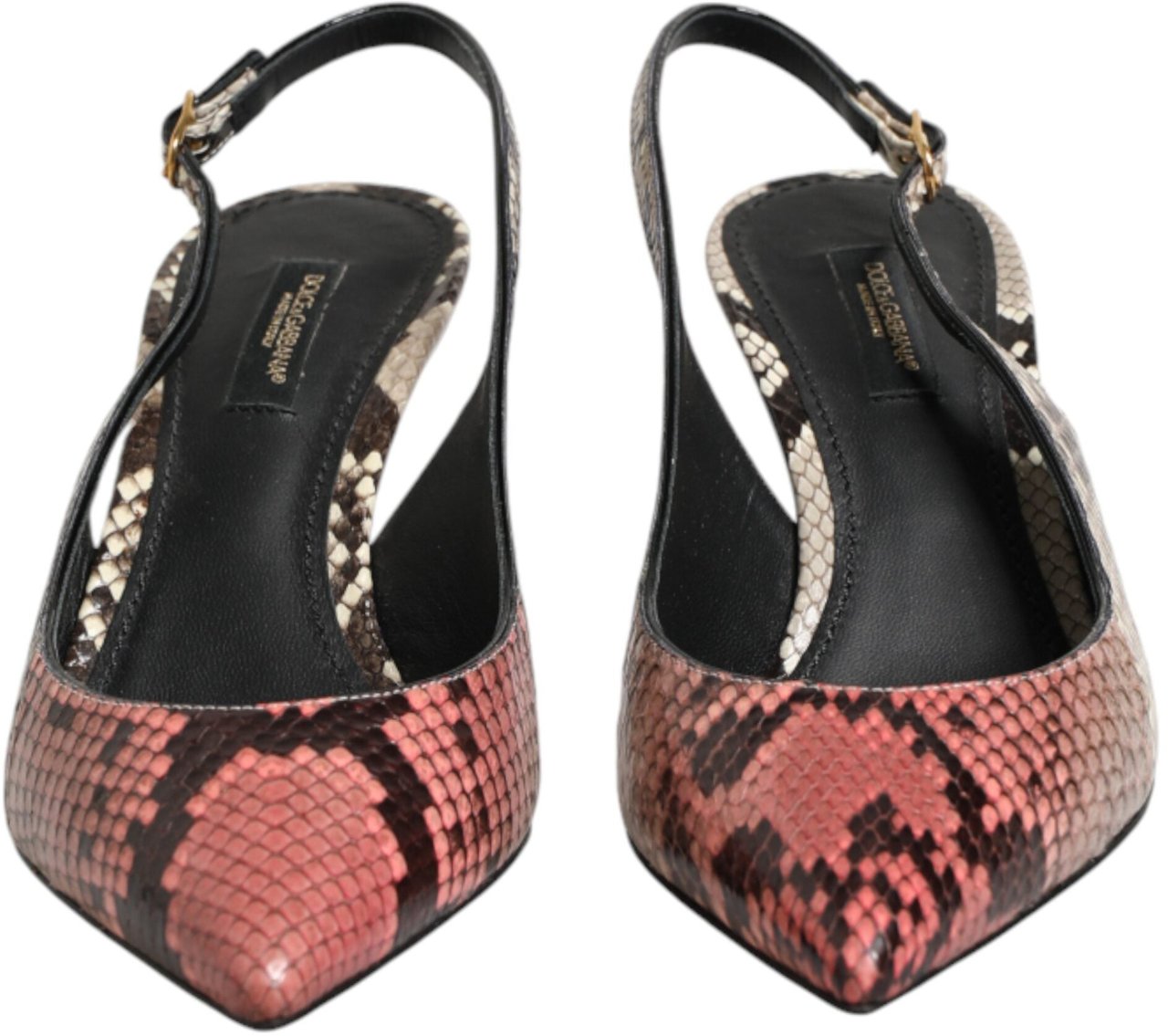 Dolce & Gabbana Multicolor Leather Heels Slingback Shoes Divers