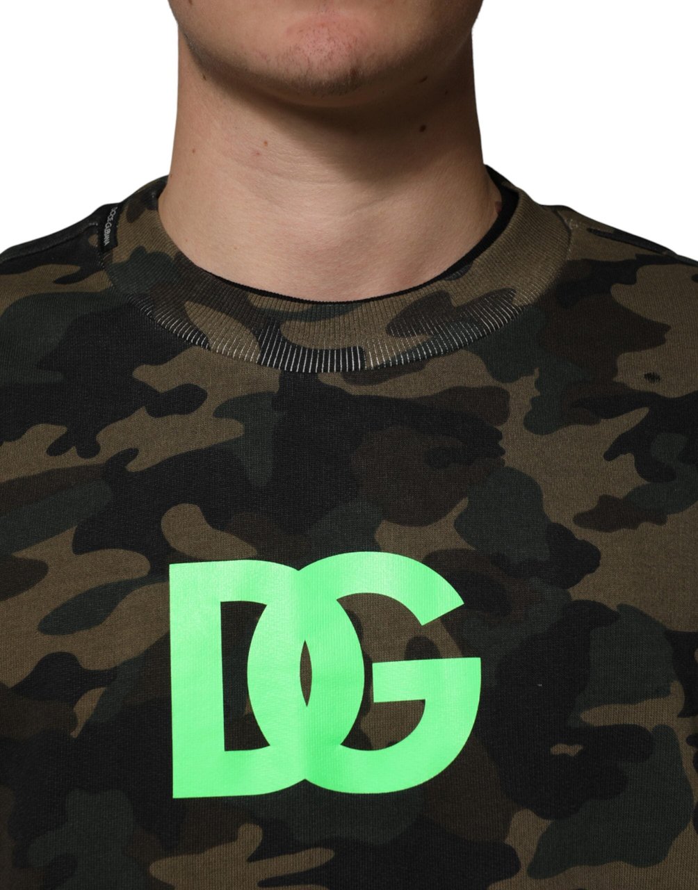 Dolce & Gabbana Multicolor Camouflage Men Sweatshirt Sweater Divers