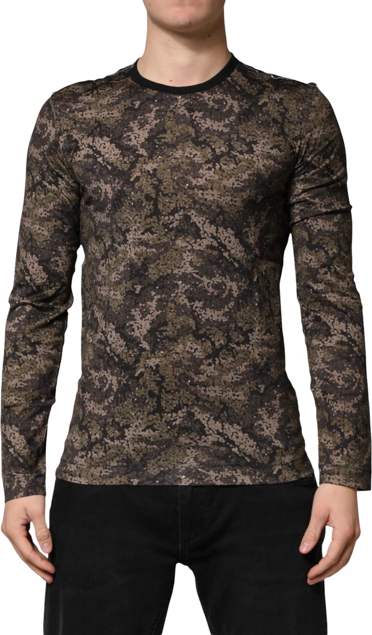 Dolce & Gabbana Multicolor Camouflage Long Sleeves T-shirt Divers
