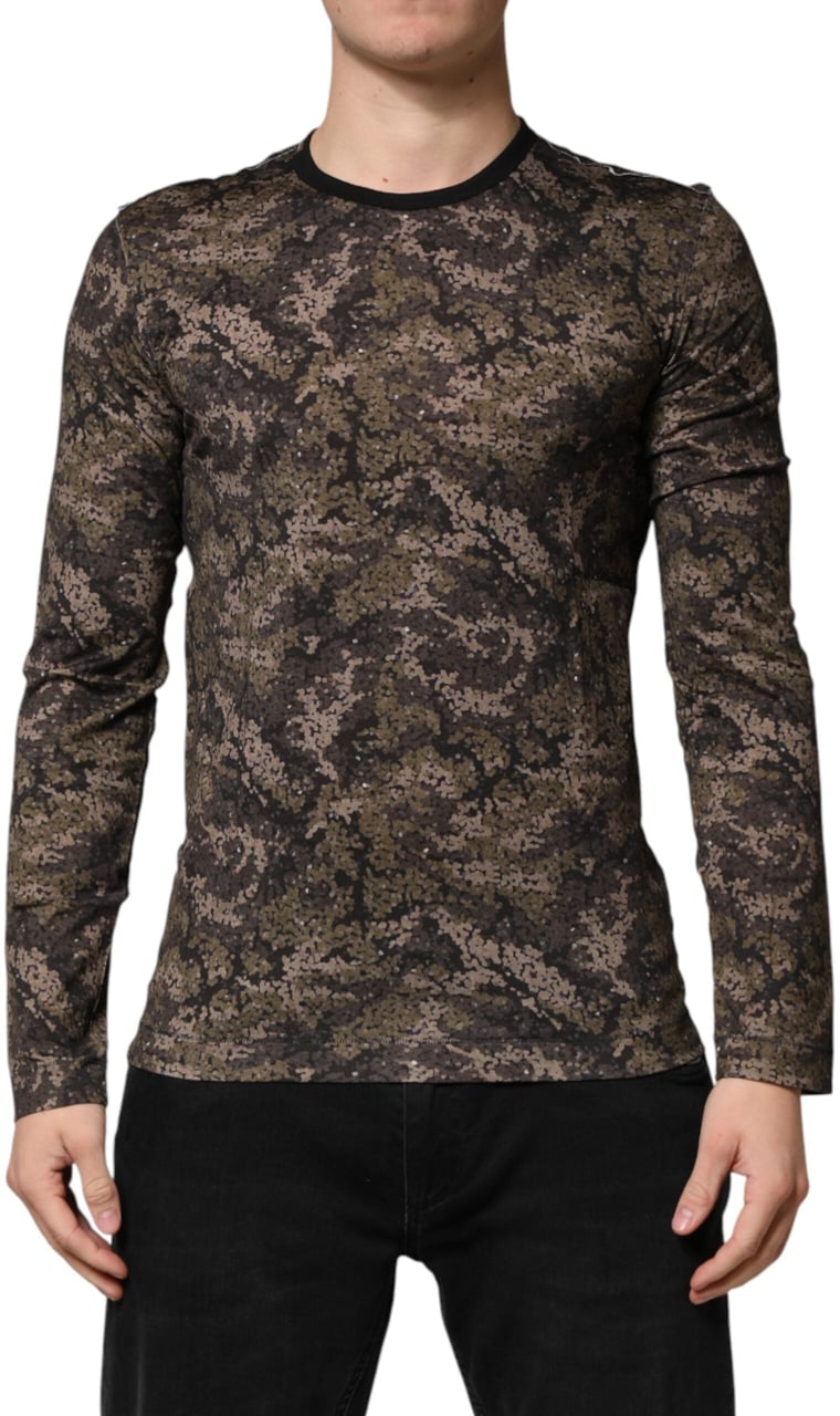 Dolce & Gabbana Multicolor Camouflage Long Sleeves T-shirt Divers