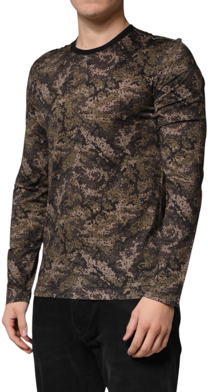 Dolce & Gabbana Multicolor Camouflage Long Sleeves T-shirt Divers